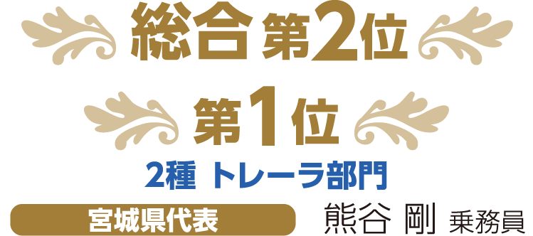 第1位 2種 トレーラ部門 宮城県代表 熊谷 剛 乗務員